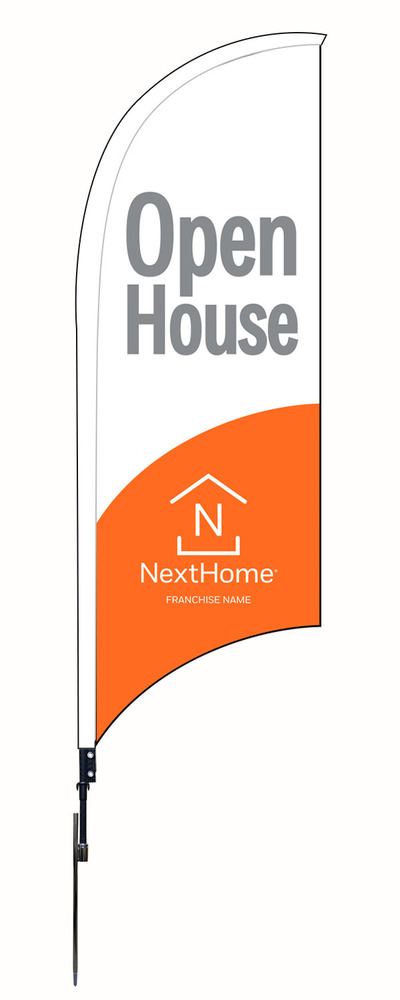 Open House Feather Flag Unit, 9-Foot- Printed on both sides